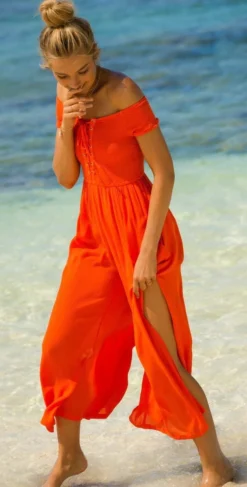 L Space Sao Paulo Romper In Poppy SAPJU18-POP 5 L Space Sao Paulo Romper In Poppy SAPJU18-POP -Sunflai Swimwear Shop SAPJU18 POP 1