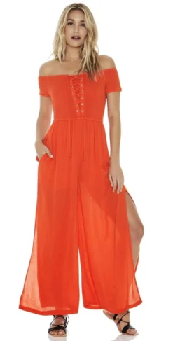 L Space Sao Paulo Romper In Poppy SAPJU18-POP