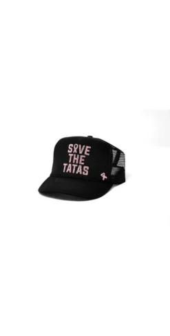 Mother Trucker Save The Tatas Hat In Black