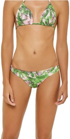 PilyQ Bermuda Stitched Triangle Halter Bikini Top