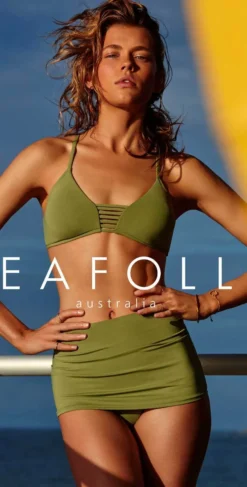 Seafolly High Waist Skirted Bottom In Moss -Sunflai Swimwear Shop Seafolly SUM1 Active Moss f67aba87 c7f5 4420 82c9 33b611e342ca