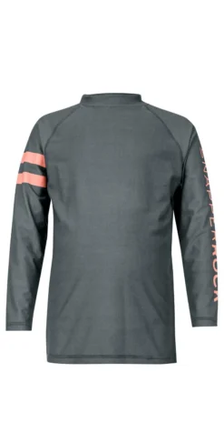 Snapperrock Boy's Arm Band Long Sleeve Rashguard Top In Steel Grey B20056L -Sunflai Swimwear Shop Snapperrock boys arm band grey rashguard B20056L