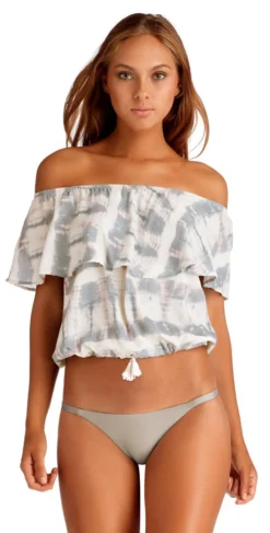 Vitamin A Fleetwood Crop Top In Cloudbreak 75TE CBB