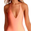 Vitamin A EcoLux Bianca One Piece Bodysuit In Peach 73M PEA
