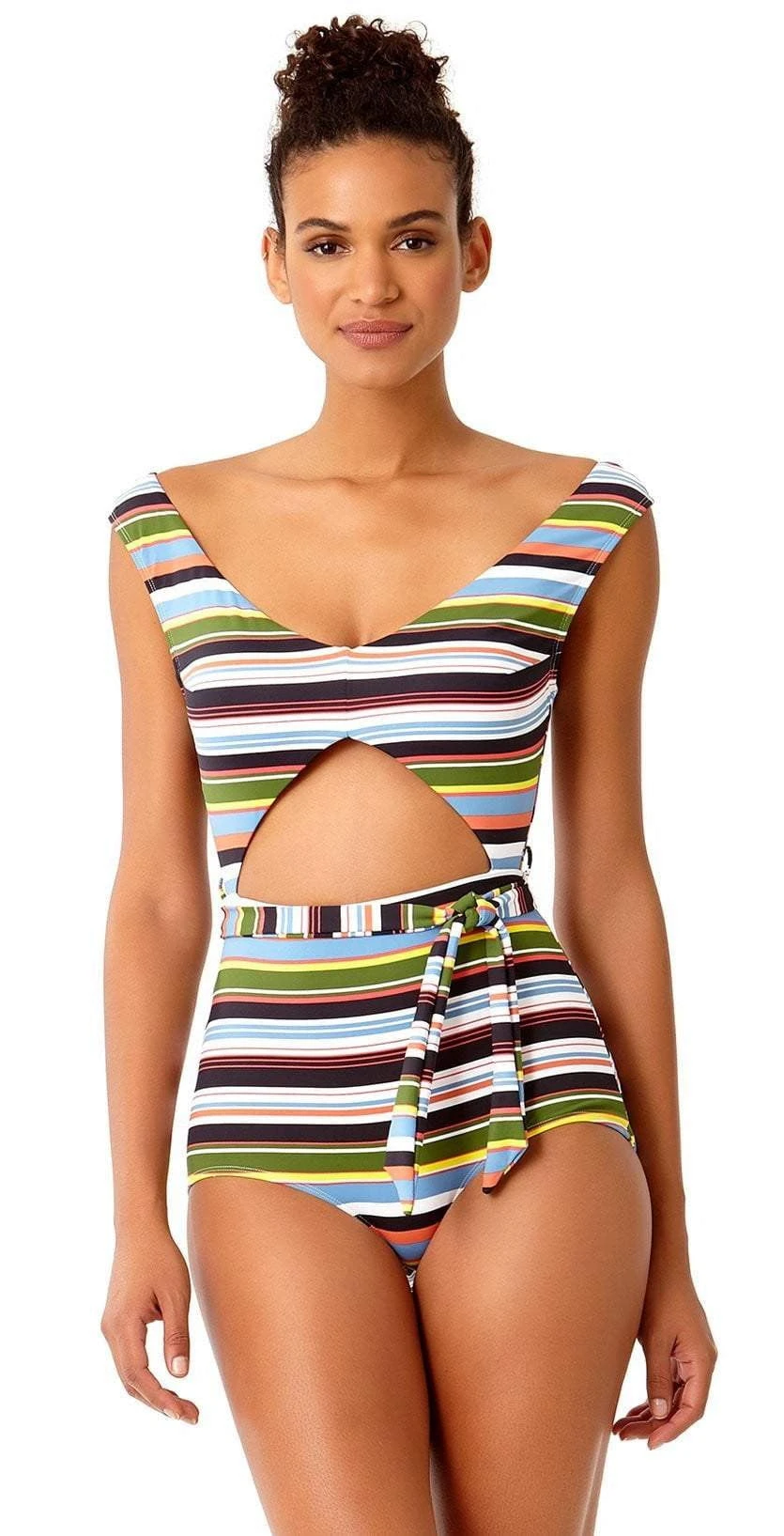 Anne Cole Studio Over The Shoulder Sash One Piece Swimsuit 1 Anne Cole Studio Over The Shoulder Sash One Piece Swimsuit