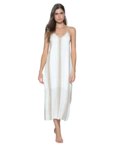 PQ Swim Aperol Stripe Julian Dress