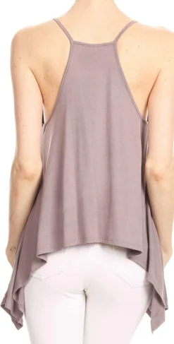 Bear Dance Solid Spaghetti Strap Top In Purple Grey T2440 -Sunflai Swimwear Shop beardancepurplehgihnecktank2018T2440 GREY 22 fbce02bc 416d 4bda 98f2 6673118e7d8f