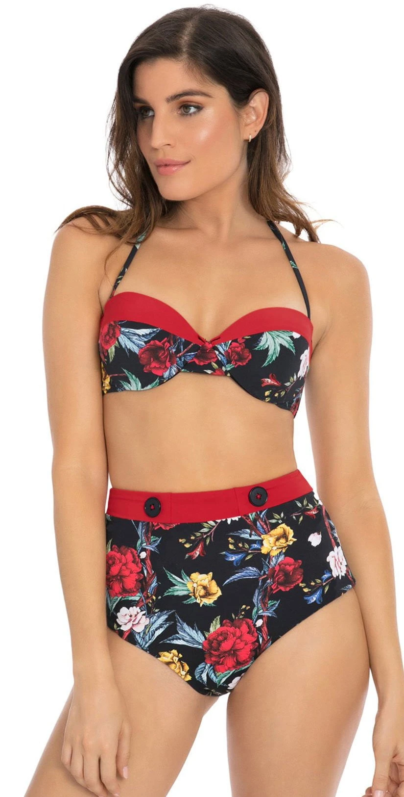 Revel Rey Betty Bikini Top In Pique 1 Revel Rey Betty Bikini Top In Pique