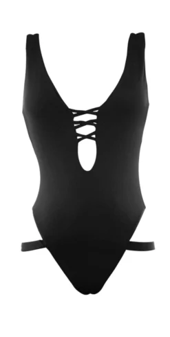 Boamar Caviar One Piece In Black FPC005-BLK -Sunflai Swimwear Shop black one piece 2018 CAVIAR ONE PIECE FRONT BLACK LINE SHEET