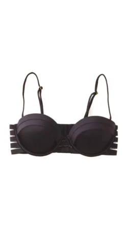 Beach Bunny Sheer Addiction Balconette Bikini Top In Black -Sunflai Swimwear Shop black topsheeraddiction high waisted