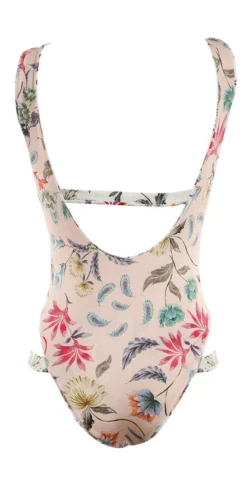 Boamar Iris One Piece In Pink Floral FPC003-FLPNK -Sunflai Swimwear Shop boamar 2018 IRIS ONE PIECE BACK REVERSIBLE ROSE LINE SHEET