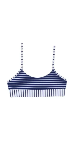 Beach Bunny Emerson Bralette In Navy And White -Sunflai Swimwear Shop emersontopb18113t0b7 emerson stripe ps 6