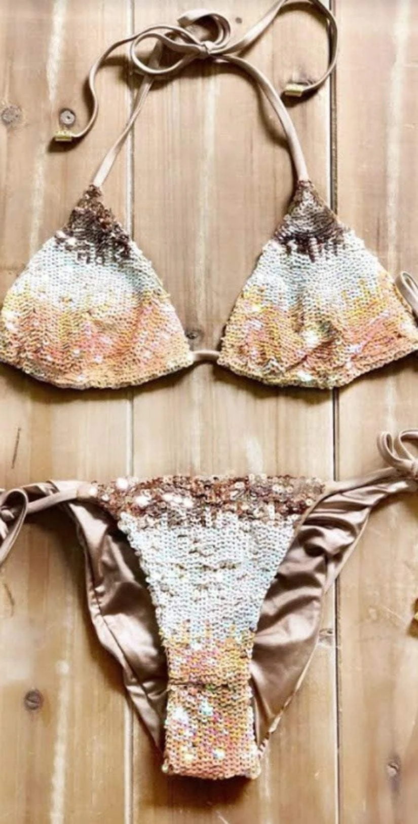 Beach Bunny Ariel Triangle Bikini Top In Blush 3 Beach Bunny Ariel Triangle Bikini Top In Blush - Image 3