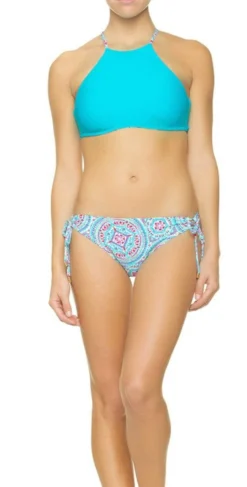 Helen Jon Mandalay Reversible Retro Halter Top HJ10-0120 MPP -Sunflai Swimwear Shop helenjonreversiblebikinibluetopfrontviewhj10 0129mpp 96993f7d 6041 42d5 beda f3011ecd0b58