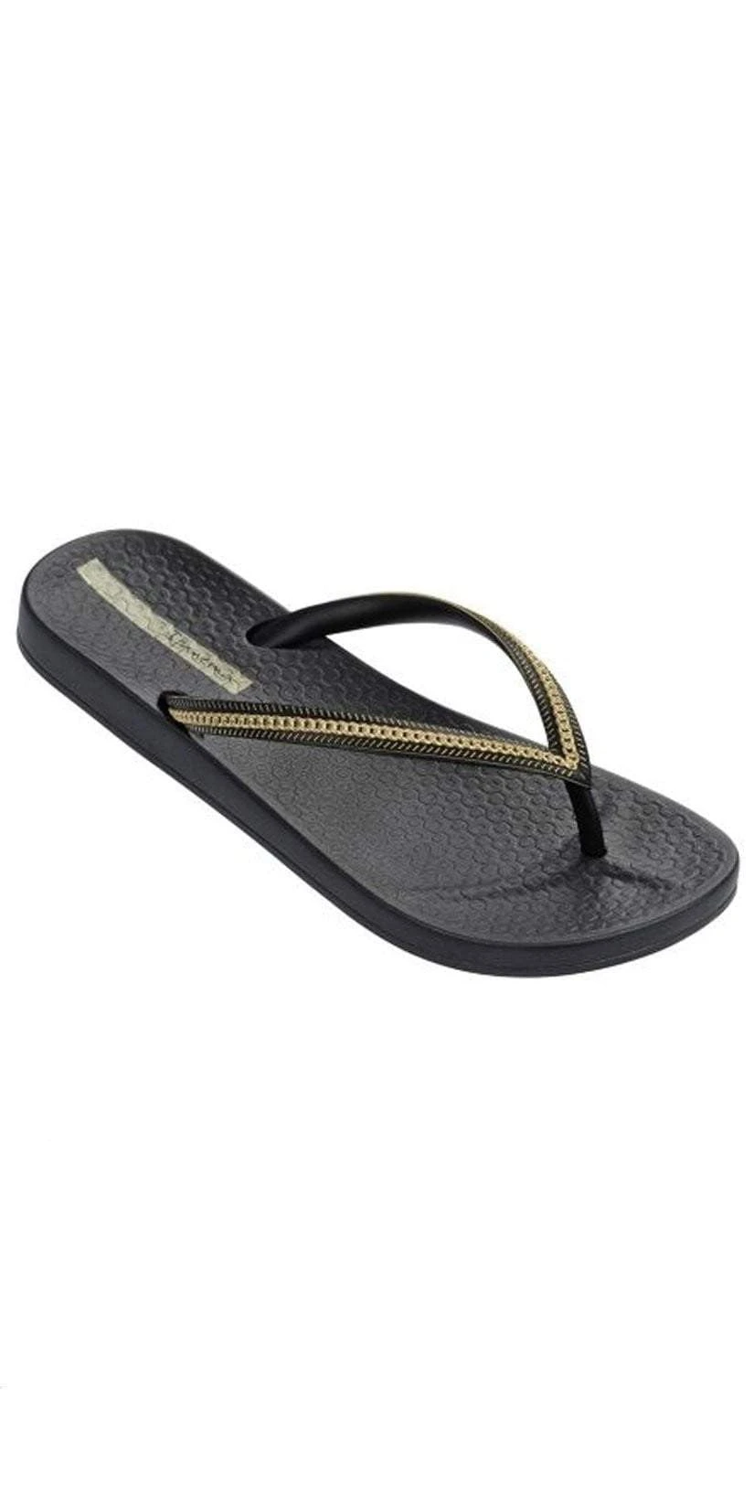 Ipanema Ana Metallic II Flip Flop In Black/Gold 1 Ipanema Ana Metallic II Flip Flop In Black/Gold