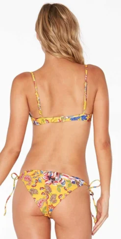 L*Space Lily Pacific Bloom Bikini Bottom In Sunshine Gold
