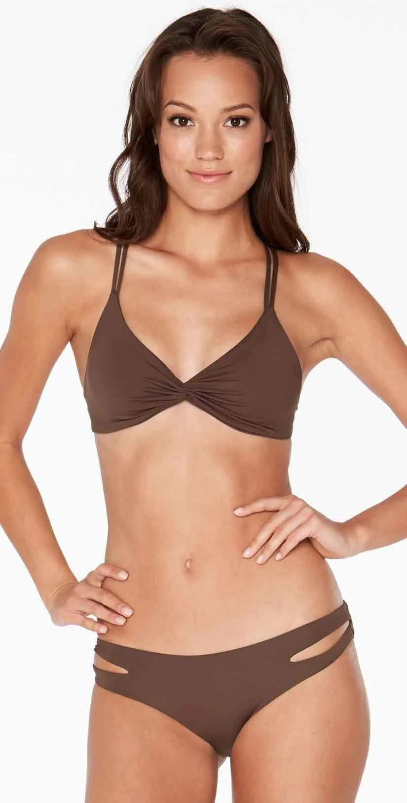 L Space Estella Full Cut Bottom In Chocolate SS32F14-CHO 2 L Space Estella Full Cut Bottom In Chocolate SS32F14-CHO - Image 2
