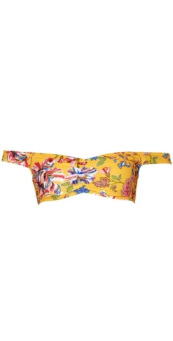 L*Space Ziggy Pacific Bloom Bikini Top In Sunshine Gold -Sunflai Swimwear Shop l space PBZGT18 SUG