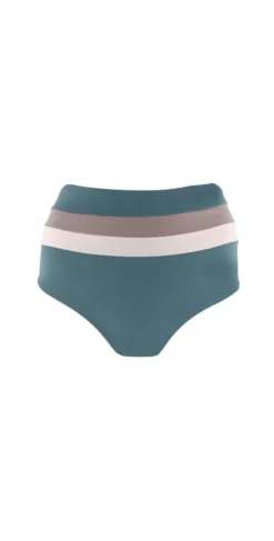 L Space Color Block Portia Bottom In Slated Glass CBPSC18-SLG -Sunflai Swimwear Shop l space portia bottomCBPSC18 SLG