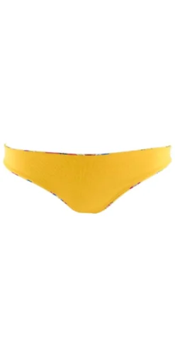 L*Space Emma Pacific Bloom Bikini Bottom In Sunshine Gold -Sunflai Swimwear Shop l spacePB25B18 SUG REV