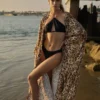 PQ Swim Leopard Jennifer Kimono
