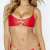 Beach Bunny Lexi Bralette Bikini Top In Red B19147T0 REDD
