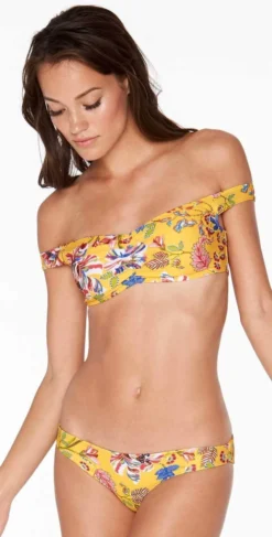 L*Space Emma Pacific Bloom Bikini Bottom In Sunshine Gold -Sunflai Swimwear Shop lspace 2018 PBZGT18 SUG PB25B18 SUG 1