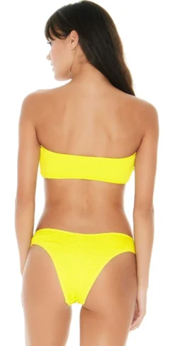 L Space Whiplash Pucker Up Bikini Bottom In Yellow PKWPB18-CAY