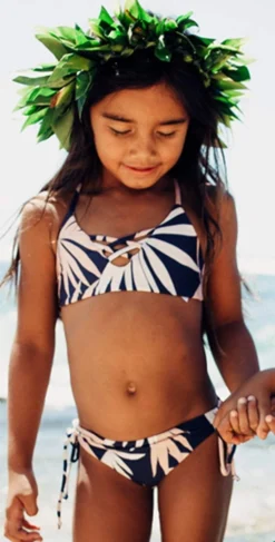 L Space Girls JoJo Bikini Set In Polynesian Palm BLPPS18-NVY -Sunflai Swimwear Shop lspacebabypolyset2018BLPPS18 NVY BSKAM18 DSP 1 00a46562 c8bb 4cb1 a696 b1da7ae6a25b