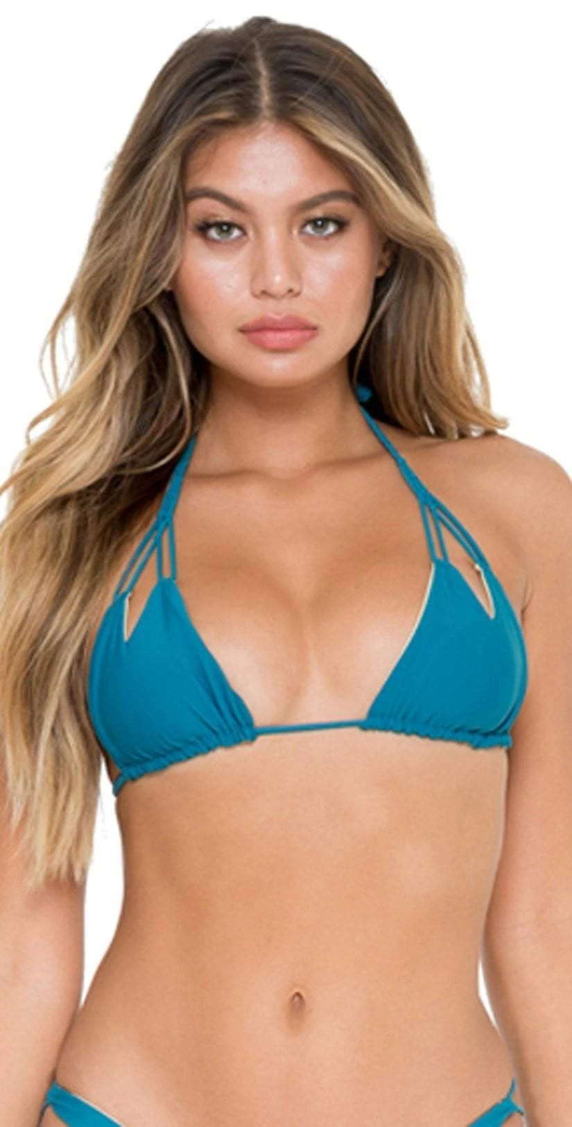 Luli Fama Cosita Buena Knotted Triangle Bikini Top In Exuma 1 Luli Fama Cosita Buena Knotted Triangle Bikini Top In Exuma