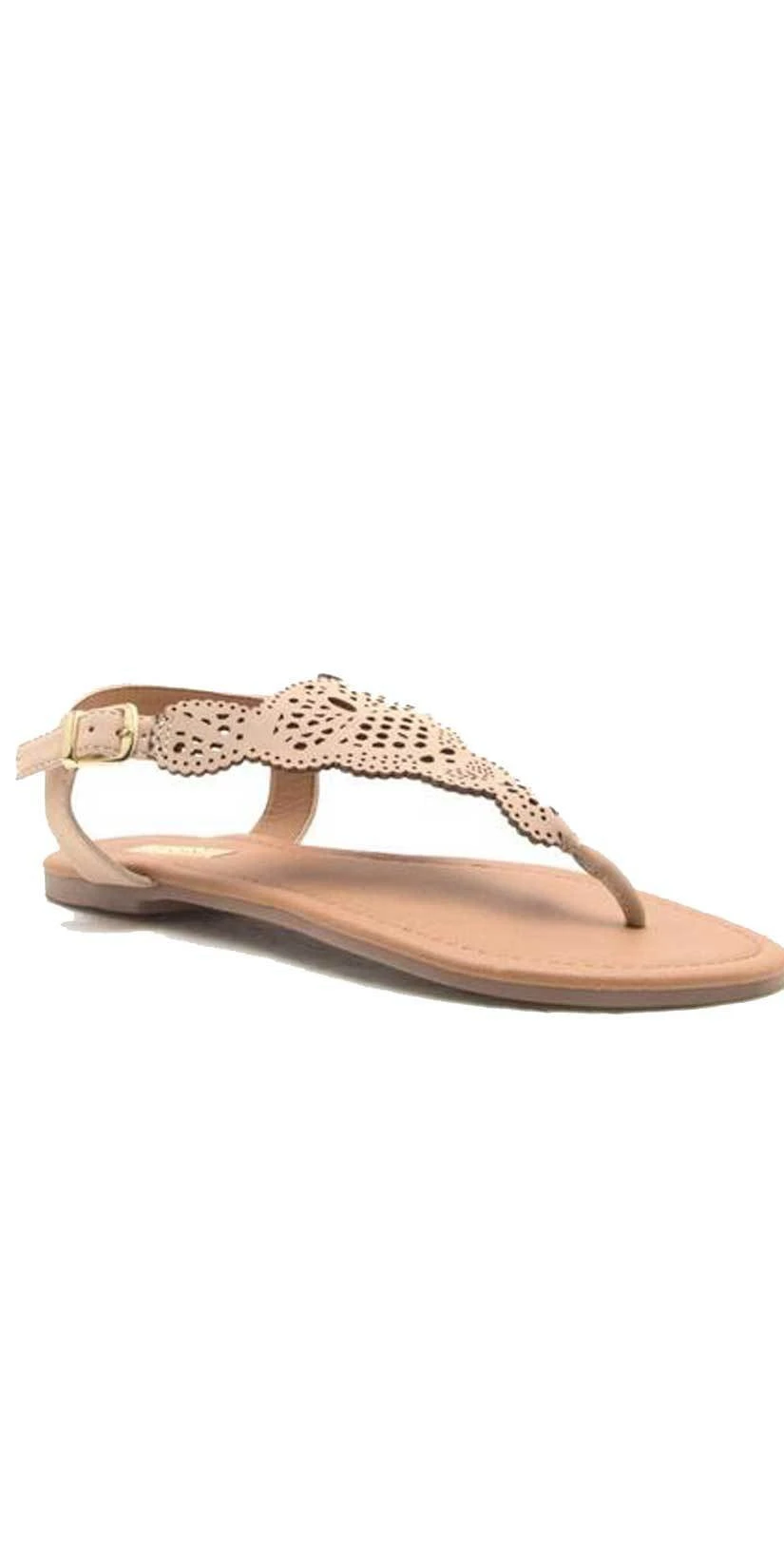 Qupid Shoes Archer Cut Out Sandal In Nude ARCHER-207X NUDE 3 Qupid Shoes Archer Cut Out Sandal In Nude ARCHER-207X NUDE - Image 3