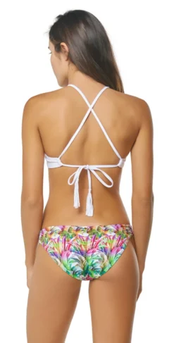 PilyQ Lanai Basic Ruched Full Cut Bikini Bottom