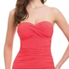 Profile By Gottex Cross Bandeau One Piece In Coral E837-2D04-611