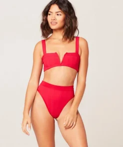 L* Space Ribbed Frenchi Bikini Bottom -Sunflai Swimwear Shop ptfrn20