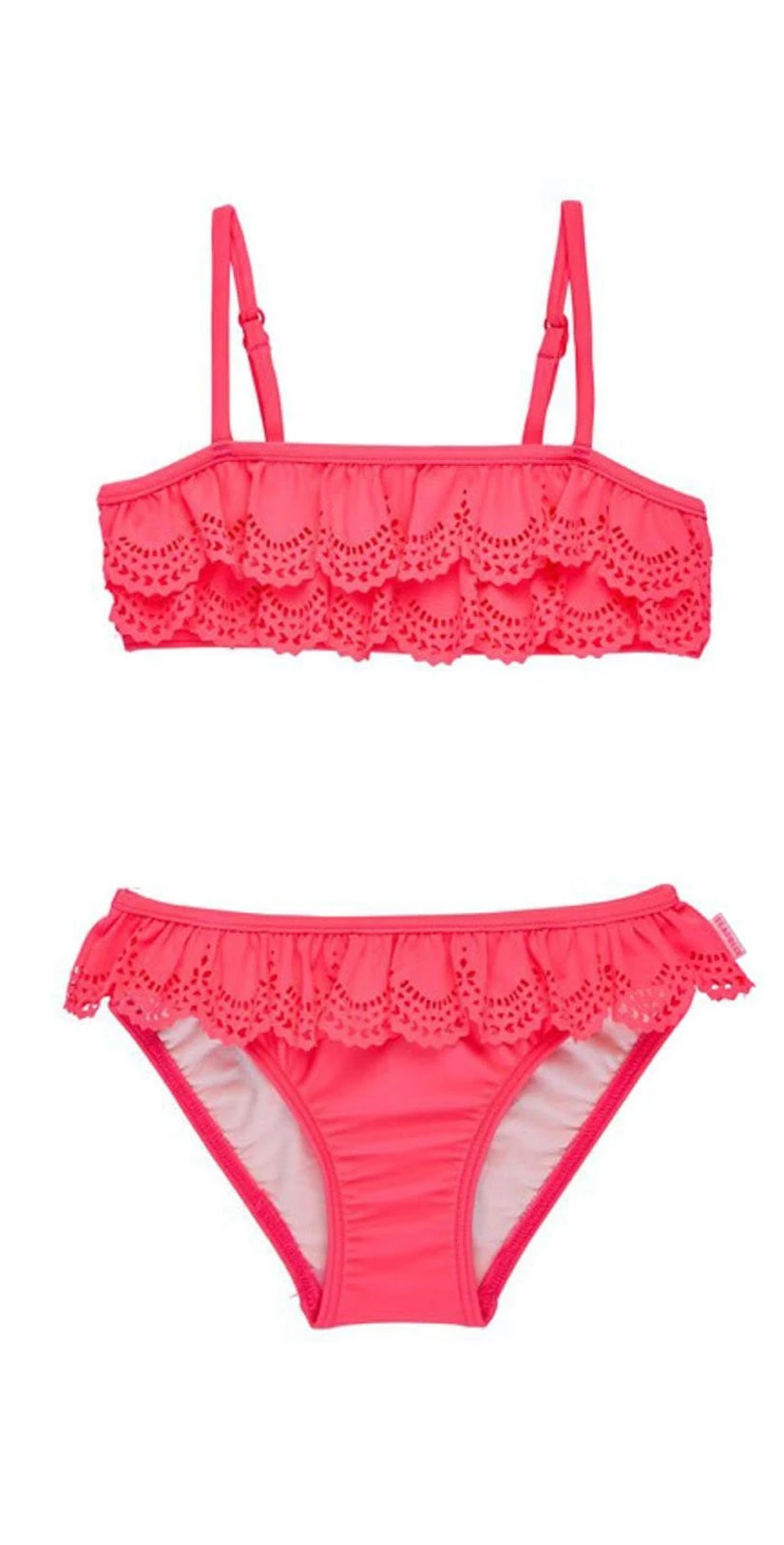 Seafolly Girls Jewel Cove Ruffle Bikini Set In Pink Soda 26116T 1 Seafolly Girls Jewel Cove Ruffle Bikini Set In Pink Soda 26116T