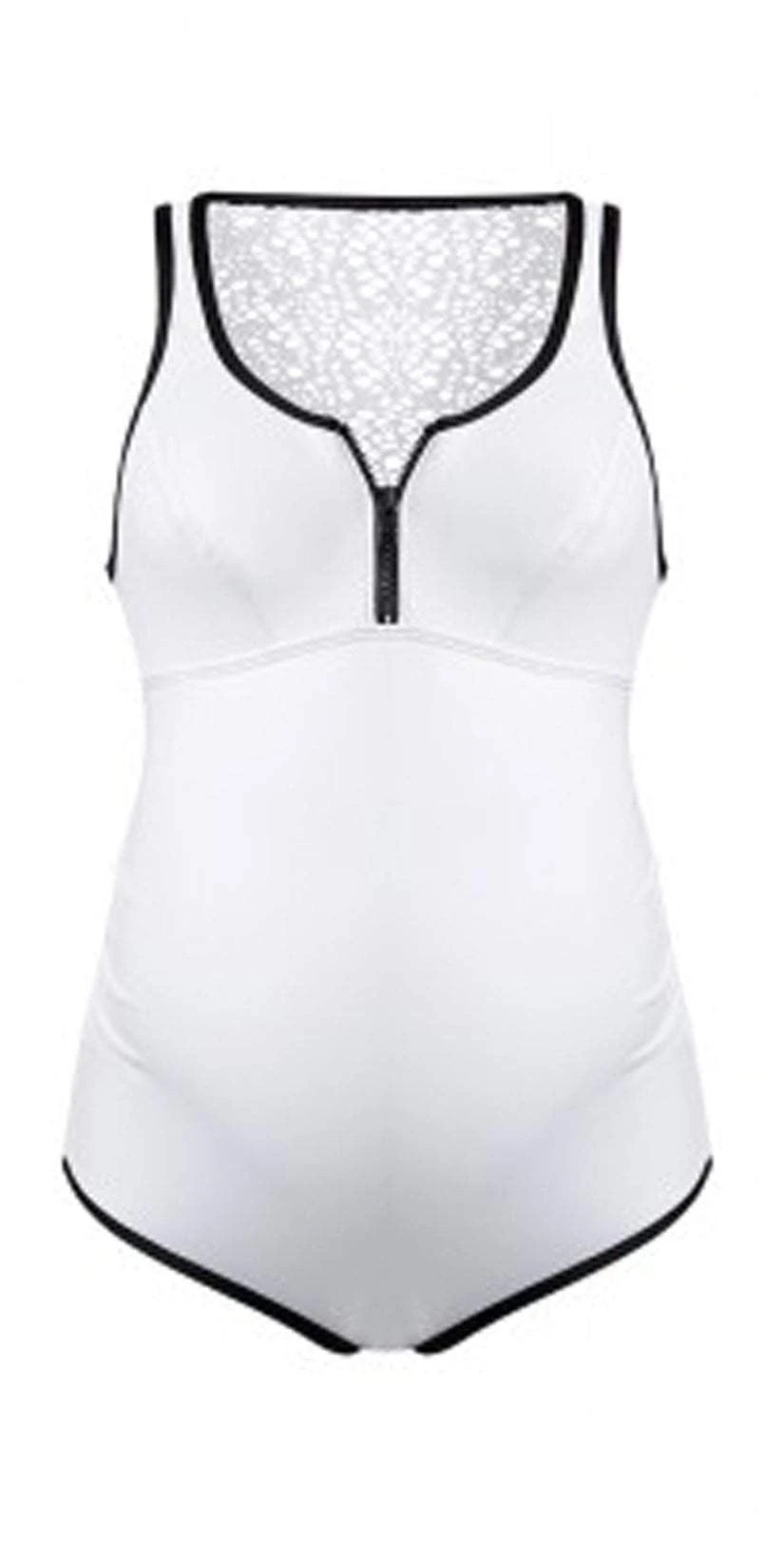 Cache Coeur Maternity Sydney One Piece In White BM179-WHT 3 Cache Coeur Maternity Sydney One Piece In White BM179-WHT - Image 3