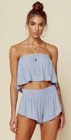 Blue Life Denim Stripe Lina Frill Top T080-2017-DNMST 6 Blue Life Denim Stripe Lina Frill Top T080-2017-DNMST -Sunflai Swimwear Shop t b2018 01 25 planetblue blue life 1268 preview