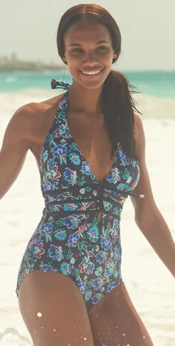 Tommy Bahama Folk V Neck One Piece TSW32810P-5862 5 Tommy Bahama Folk V Neck One Piece TSW32810P-5862 -Sunflai Swimwear Shop tommy bahama folk lace up front one pieceH16Barbados 72 0334 e1e3597d 911b 4699 8560 48705d356c74