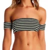 Vitamin A Havana Crop Top In Black Marin Stripe 85T MAR