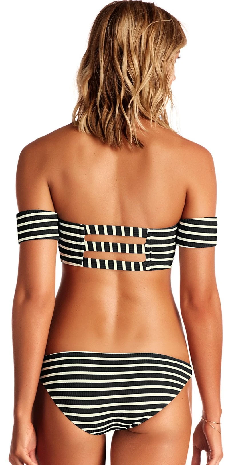 Vitamin A Havana Crop Top In Black Marin Stripe 85T MAR 2 Vitamin A Havana Crop Top In Black Marin Stripe 85T MAR - Image 2