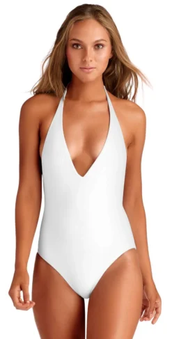 Vitamin A EcoLux Bianca One Piece Bodysuit In White 73M ECW