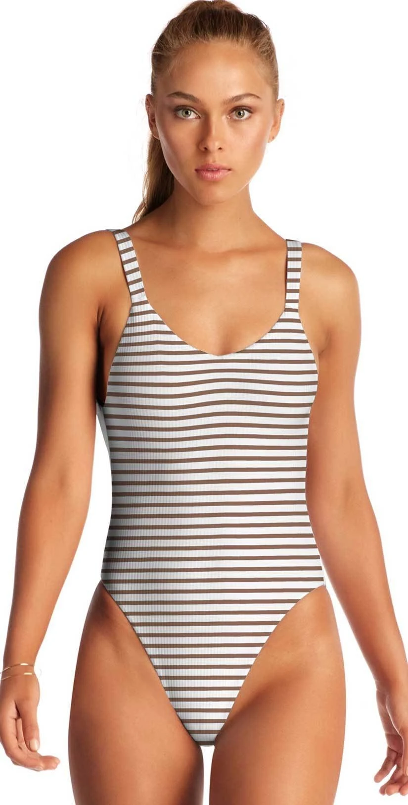 Vitamin A Leah One Piece Bodysuit In Coco Marin Stripe 76M MSD 1 Vitamin A Leah One Piece Bodysuit In Coco Marin Stripe 76M MSD