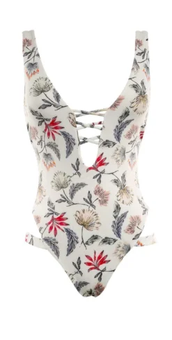 Boamar Iris One Piece In Pink Floral FPC003-FLPNK -Sunflai Swimwear Shop white revesible 2018 boamarIRIS ONE PIECE FRONT REVERSIBLE OFF WHITE LINE SHEET