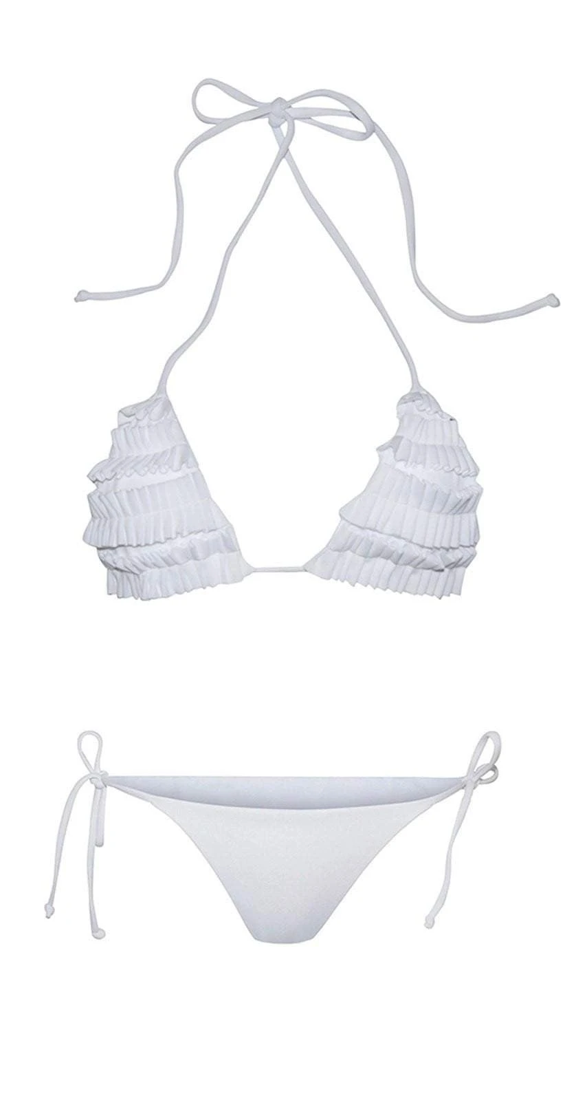 Chloe Rose Bloom Bikini Set In White 2 Chloe Rose Bloom Bikini Set In White - Image 2